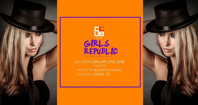 Sabato 27/01 The Club Milano *Girls Republic* Donna Omaggio