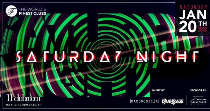Saturday Night Party - JAN 20th 2018 at 11clubroom